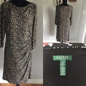 LAUREN RALPH LAUREN Animal Print Dress - size 14